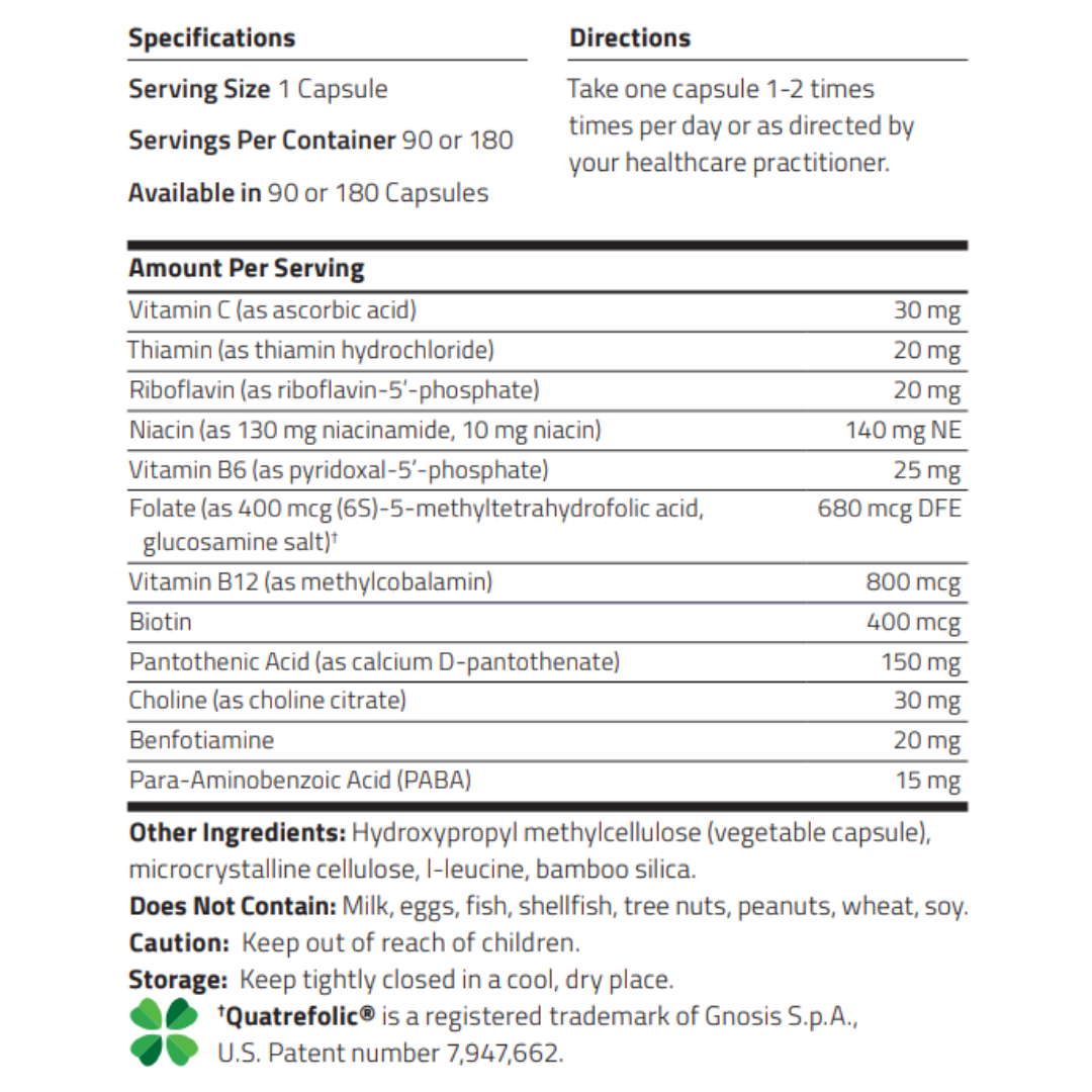 B-Replete® by NuMedica - 90 Capsules & 180 Capsules