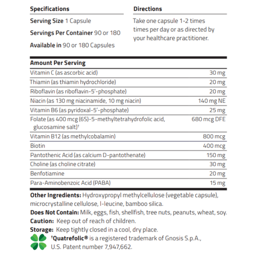 B-Replete® by NuMedica - 90 Capsules & 180 Capsules