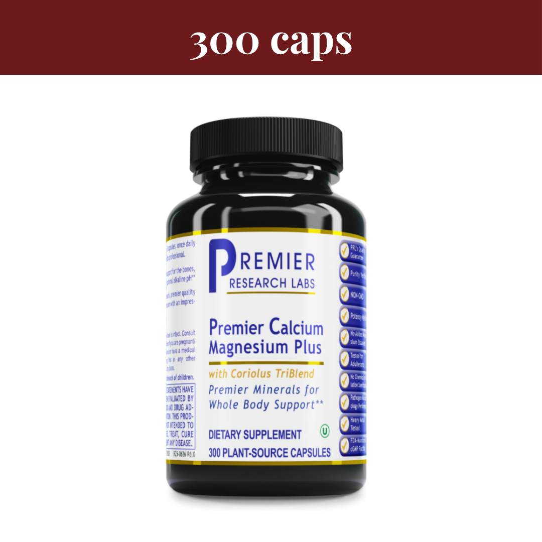 Calcium Magnesium Plus by Premier Research Labs - 90 Caps & 300 Caps