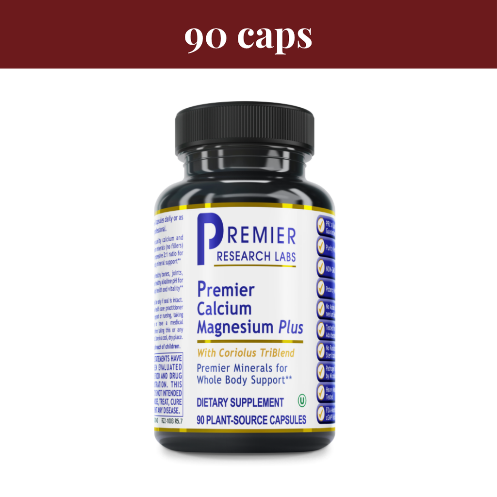 Calcium Magnesium Plus by Premier Research Labs - 90 Caps & 300 Caps