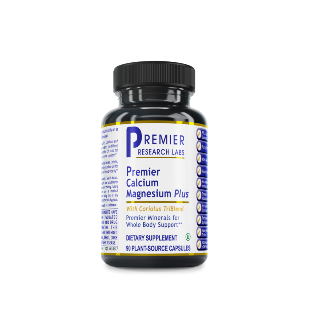 Calcium Magnesium Plus by Premier Research Labs - 90 Caps & 300 Caps