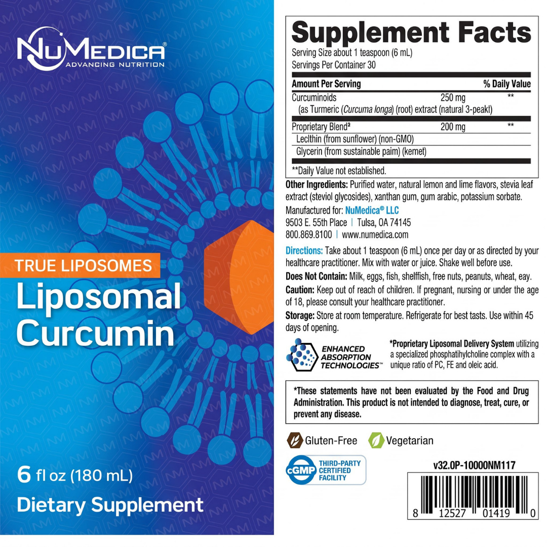 Liposomal Curcumin by NuMedica - 180mL & 360mL