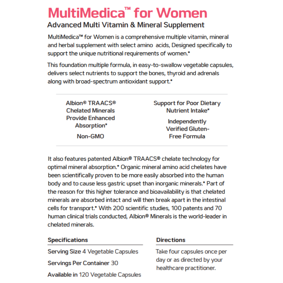 MultiMedica™ for Women by NuMedica - 120 Capsules