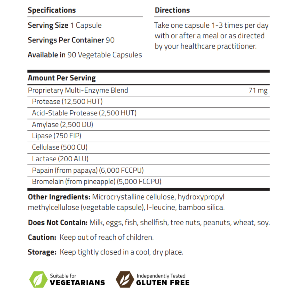 Pan-V® Vegetarian Digestive Enzymes by NuMedica - 90 Capsules